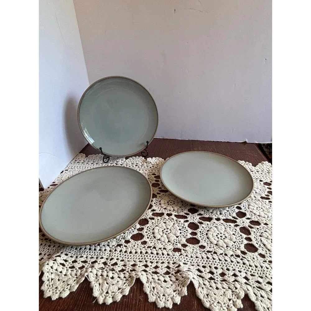Hearth & Hand with Magnolia Sage Green Gray Stoneware Salad Plates Set of 3 8.5